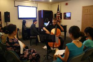 Performing at the US Consulate in Chengdu, China